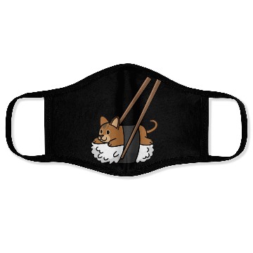 Discover Abyssinian Cat Nigiri Sushi Face Masks
