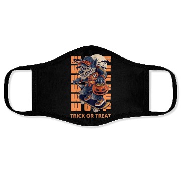 Discover Trick Or Treat Werewolf Halloween Design Face Masks