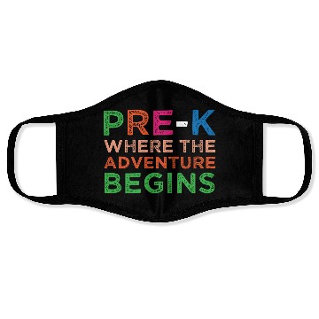Discover Pre-K Adventure Begins Graduation Preschooler Gift Face Masks