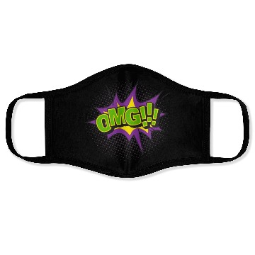 Discover Comic Style OMG Expression Design Face Masks