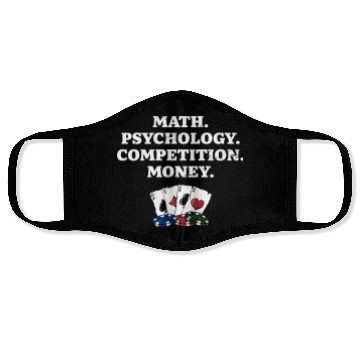 Discover Math Psychology Competition Money Gambler Poker Face Masks