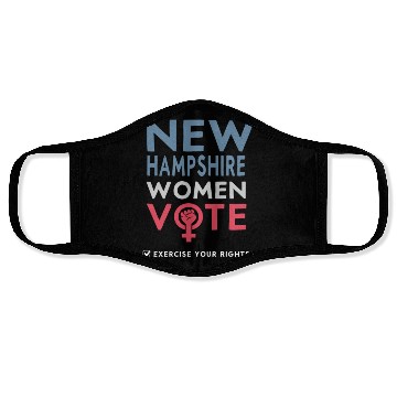 Discover New Hampshire Women Vote Voter 2022 Election Face Masks