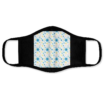 Discover Modern Snowflakes Pattern Colorful Face Masks