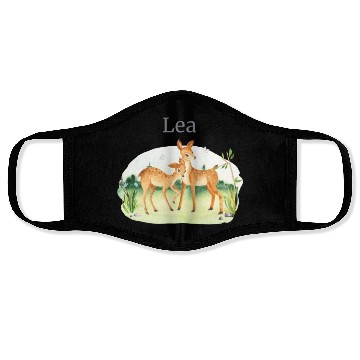 Discover Forest Animal Deer Flowers Name Lea Face Masks