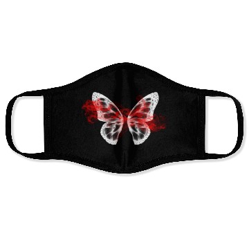Discover red cloud butterfly back to school ,hallowen Face Masks