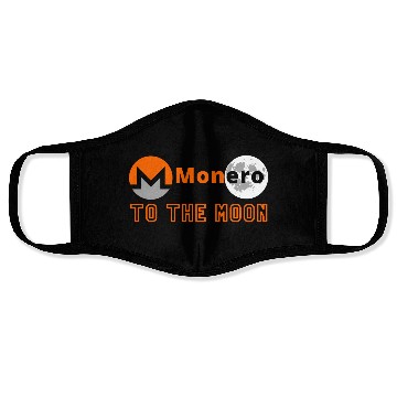Discover Monero to the Moon Face Masks