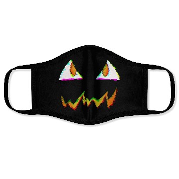 Discover Jack O Lantern Face Glitch Face Masks