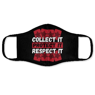Discover Collect It Protect It Respect It Trading Card Face Masks