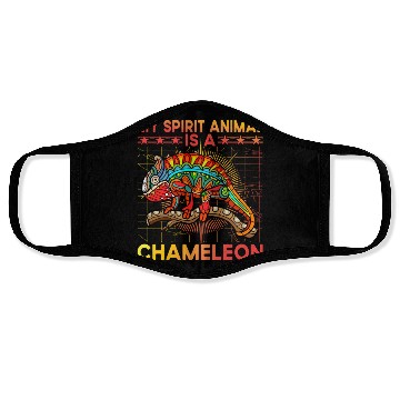 Discover My Spirit Animal is a Chameleon Face Masks