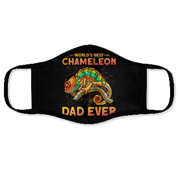 Discover World's best Chameleon Dad ever Face Masks