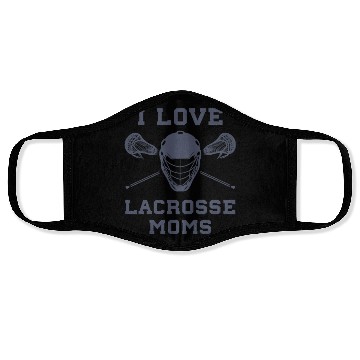 Discover I Love Lacrosse Moms Funny Lax Face Masks