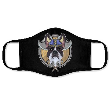 Discover Boston Terrier I Valhalla I Viking Face Masks