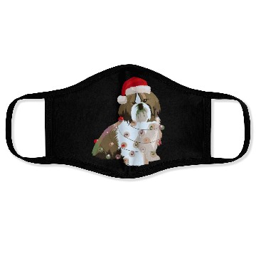 Discover Shih Tzu Christmas Lights Xmas Dog Lover Face Masks