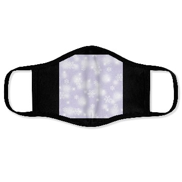 Discover Lavender Snowflakes Pattern Face Masks