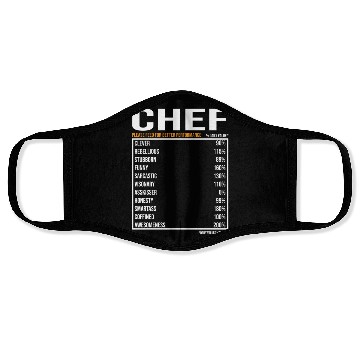 Discover Chef Daily Value funny Chef Face Masks