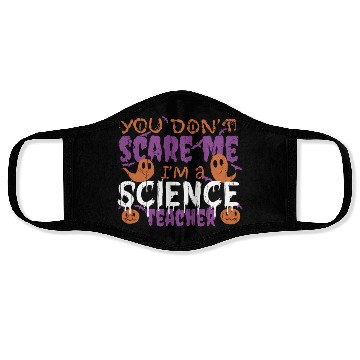 Discover Ghost Pumpkin Science Teacher Halloween Face Masks