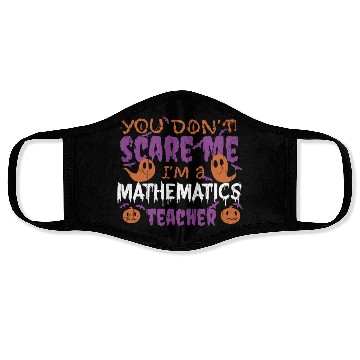 Discover Ghost Pumpkin Mathematics Teacher Halloween Face Masks