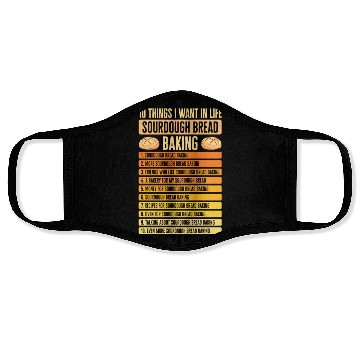 Discover Sourdough Bread Baking Foodie Baker Cooking Face Masks