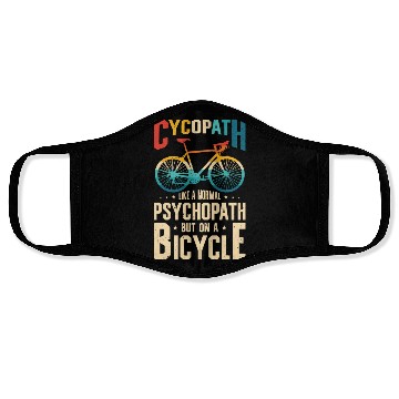 Discover Funny Cycling Riders Cyclist Bicycle Mountain Face Masks