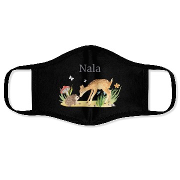 Discover Forest Animal Deer Hedgehog Flowers Name Nala Face Masks