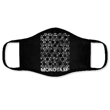 Discover Black and white design by MONOTASK Face Masks