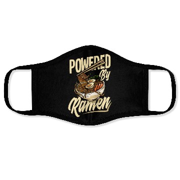 Discover Powered By Ramen Funny Ramen Lover Gift Face Masks