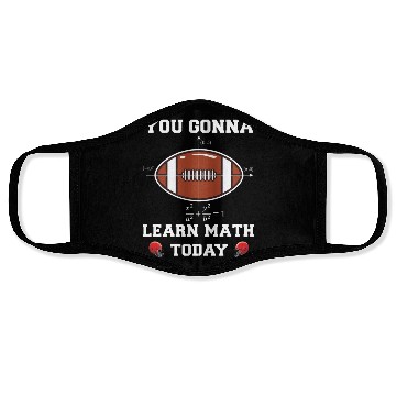 Discover American Football Ball and Math Teacher Face Masks