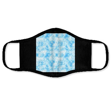 Discover Blue White Snowflakes Pattern Face Masks