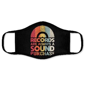 Discover Vinyl Collector Joke Record Collection Face Masks