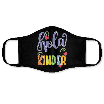 Discover Hola Kinder Spanish Teacher Equipo Face Masks
