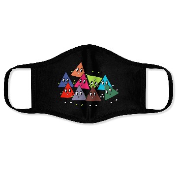 Discover Funny triangles math teacher teacher mathematics Face Masks