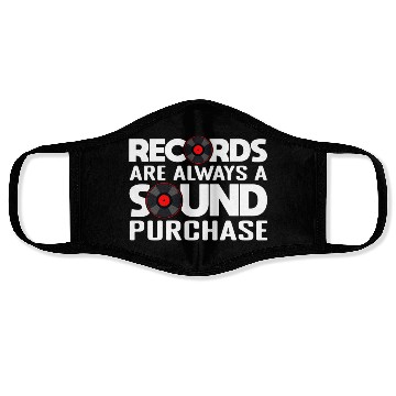 Discover Record Collection Vinyl Collector Joke Face Masks