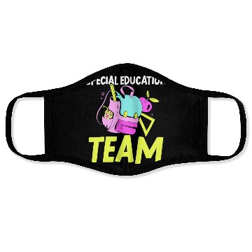 Discover Special Education Team Sped Teacher Awareness Face Masks