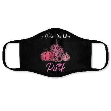 Discover In October We Wear Pink Face Masks freehanded