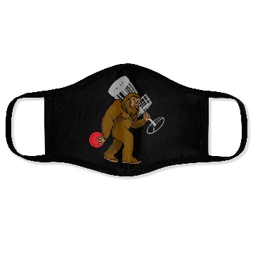 Discover Disc Golf Ape Man Face Masks