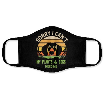 Discover Garden, Gardener, Plants and Dogs Face Masks