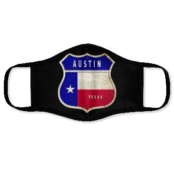 Discover Austin Texas crest flags design Face Masks
