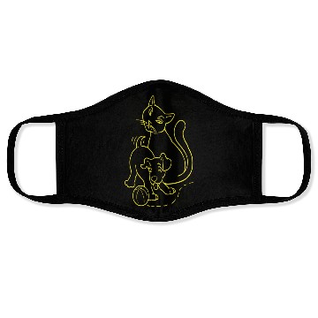 Discover Cat And Dog Yellow Face Masks