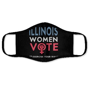 Discover Illinois Women Vote Voter 2022 Election Feminist Face Masks
