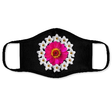Discover zinnia blossom blooming flower bloom flowerpattern Face Masks
