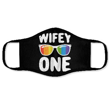 Discover Wife One Funny Lgbt Lesbian Couple LGBT Pride Gay Face Masks