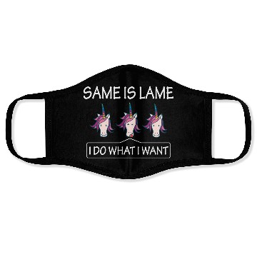 Discover LGBT Same Is Lame Rainbow Unicorn Gift Face Masks