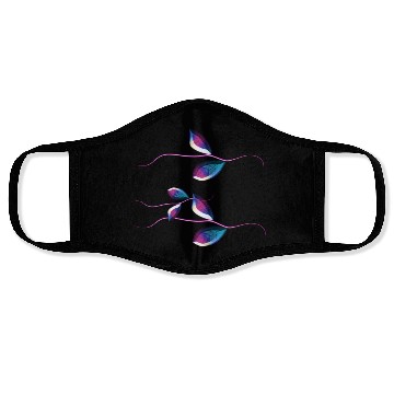 Discover leaves nature stem icon purple Face Masks
