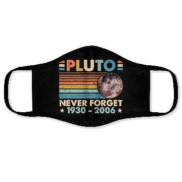 Discover Pluto Never Forget Astronomy Space Science Nerd Face Masks