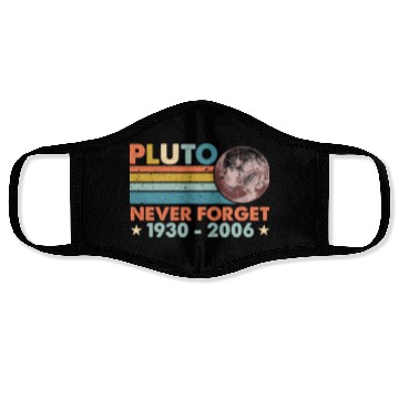 Discover Pluto Never Forget Astronomy Space Science Nerd Face Masks