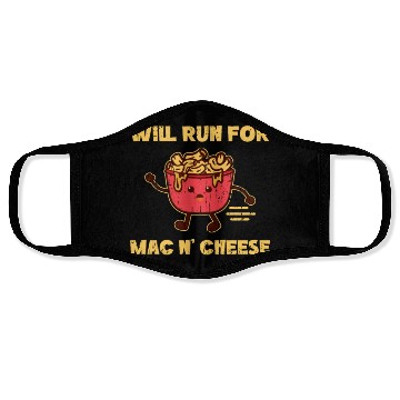 Discover Will run for mac n cheese - pasta Face Masks