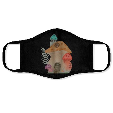 Discover Mushroom house Face Masks