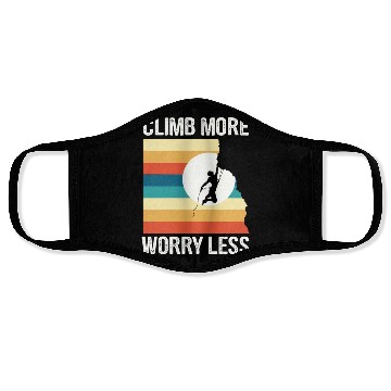 Discover Climbing Mountaineering Climber Mountains Hiking Face Masks