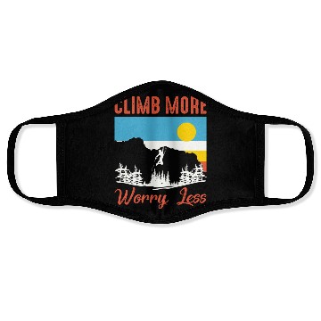 Discover Climbing Mountaineering Climber Mountains Hiking Face Masks