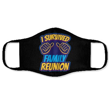 Discover I Survived Family Reunion Families Gathering Face Masks